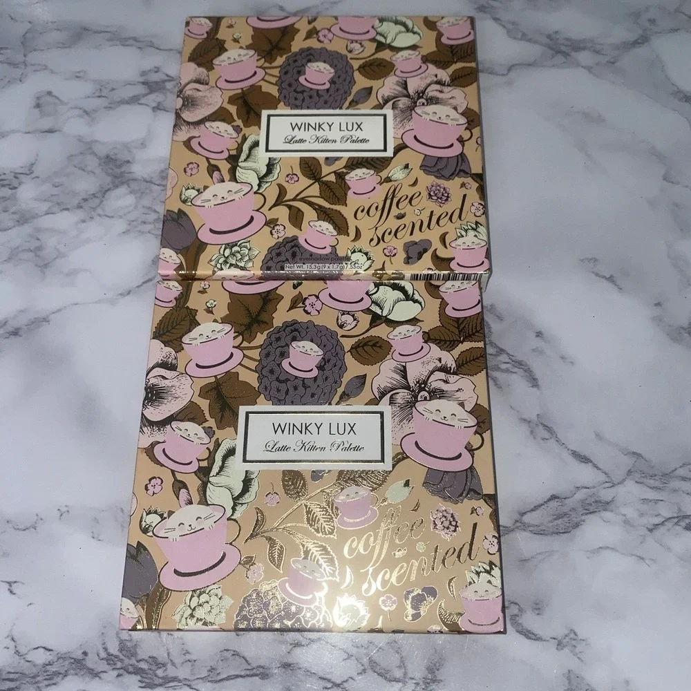 Winky Lux Latte Kitten Eyeshadow Palette 9 Shades Coffee Scented‎ NIB